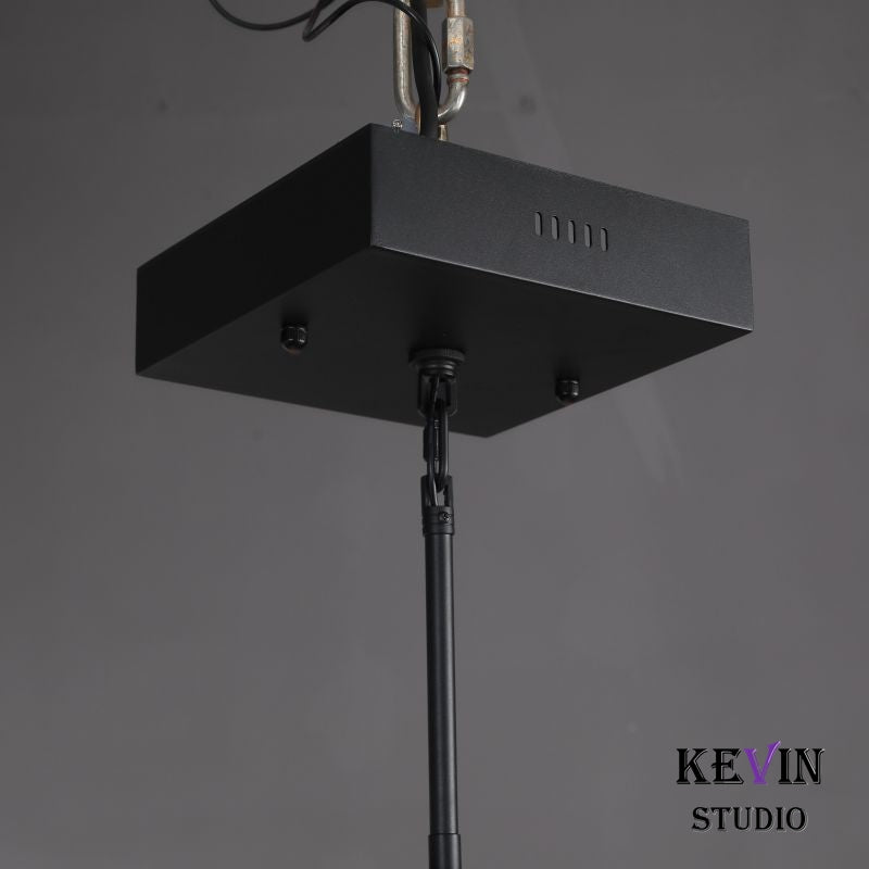 Baise Modern Round & Retangular Black Chandelier chandelier Kevin Studio Inc
