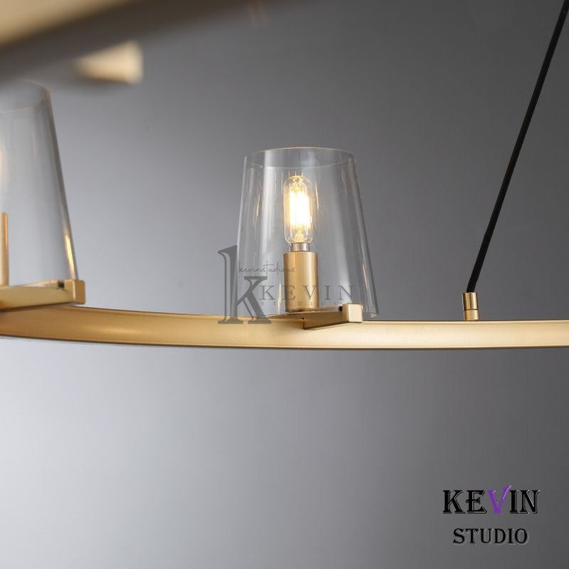 Korle Modern Round Clear Glass Chandelier 36", 48", 60" chandelier Kevin Studio Inc
