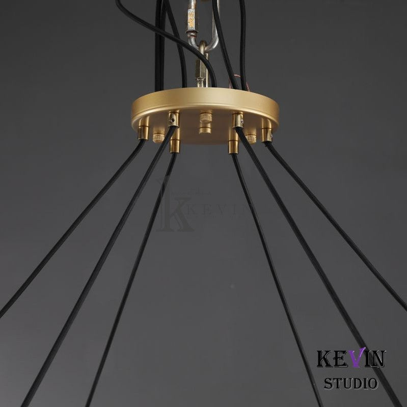 Korle Modern Round Clear Glass Chandelier 36", 48", 60" chandelier Kevin Studio Inc