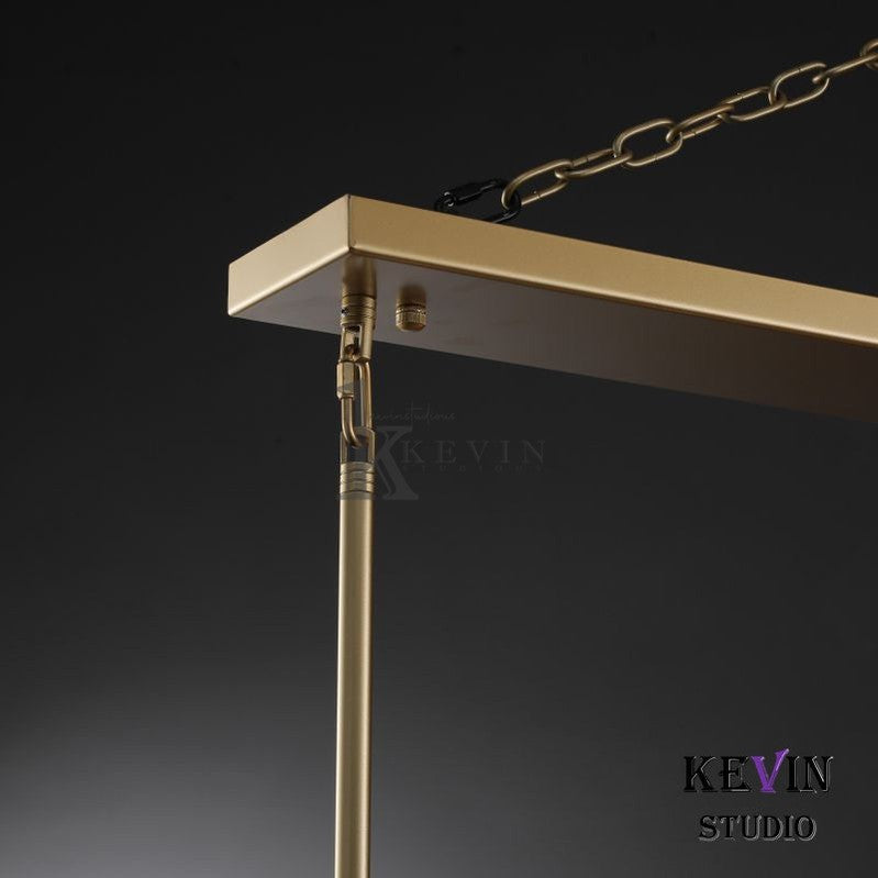 Korle Modern Clear Glass Linear Chandelier 49", 60" chandelier Kevin Studio Inc