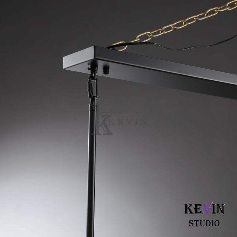 Korle Modern Clear Glass Linear Chandelier 49", 60" chandelier Kevin Studio Inc