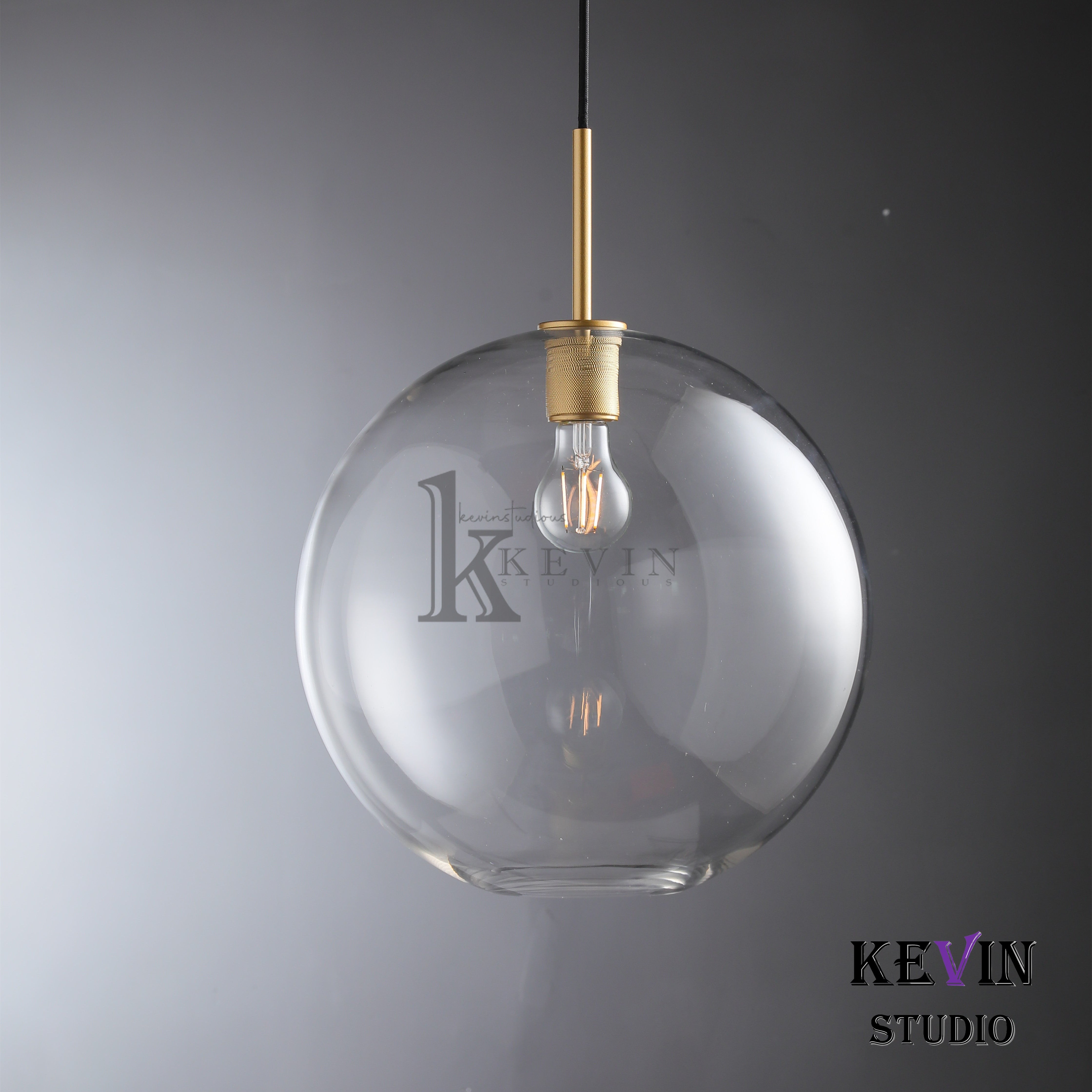 Mira Modern Sphere Shade Pendant Light 8'', 11'', 14'' Pendant Light Kevin Studio Inc