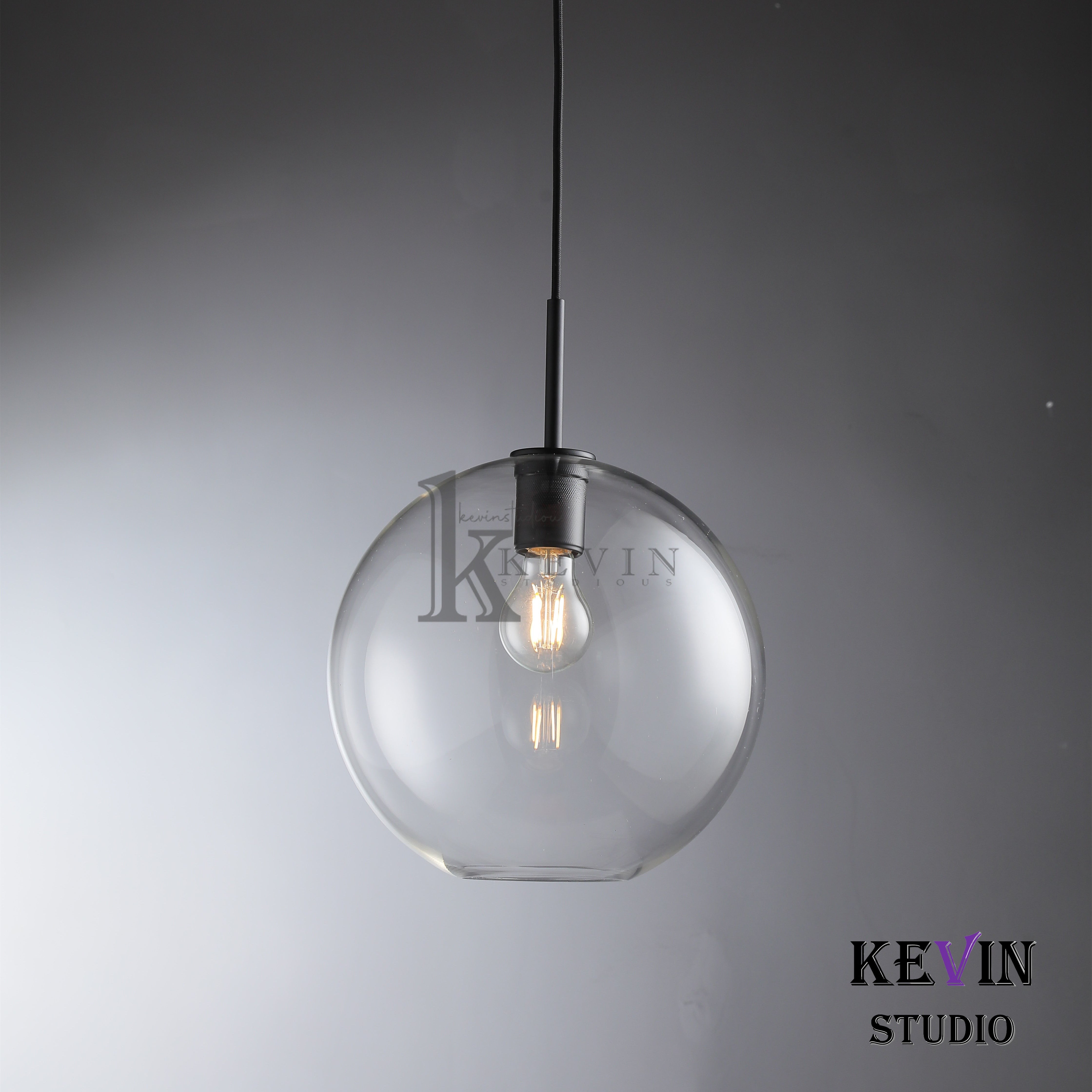 Mira Modern Sphere Shade Pendant Light 8'', 11'', 14'' Pendant Light Kevin Studio Inc