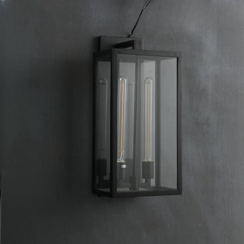 Baker Outdoor Square Lantern Wall Sconce 28"