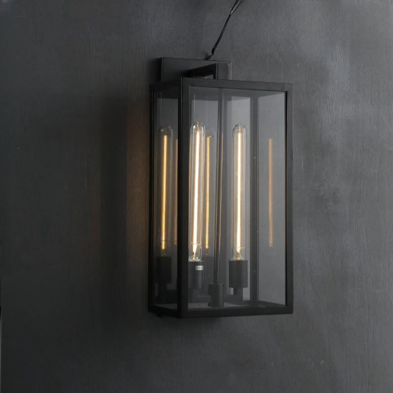 Baker Outdoor Square Lantern Wall Sconce 28"