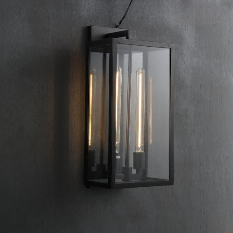 Baker Outdoor Square Lantern Wall Sconce 28"