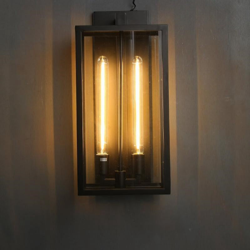 Baker Outdoor Square Lantern Wall Sconce 28"
