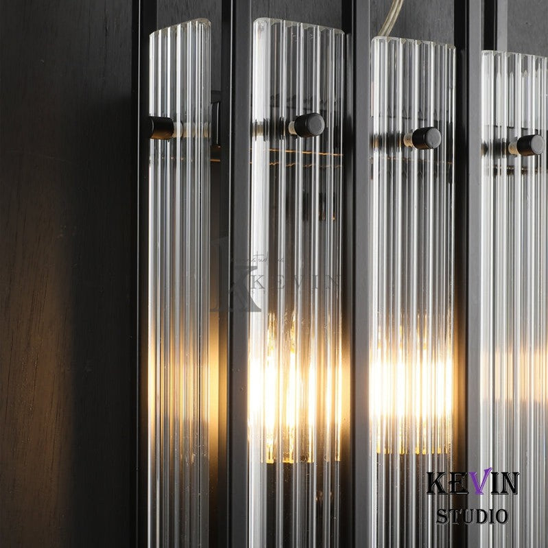 Soria Modern Glass Rectangular Wall Sconce 17"H wall sconce Kevin Studio Inc
