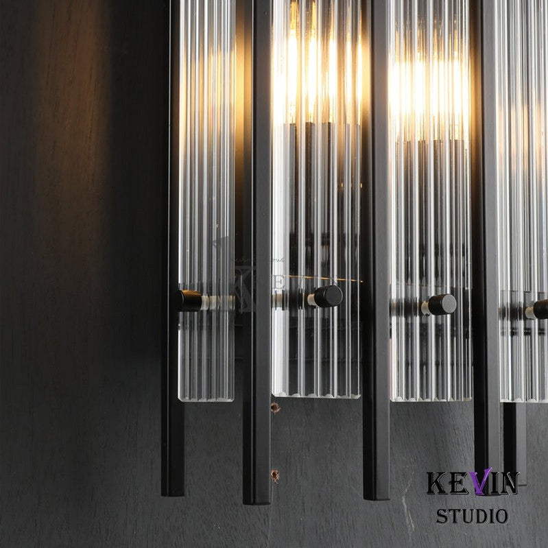 Soria Modern Glass Rectangular Wall Sconce 17"H wall sconce Kevin Studio Inc