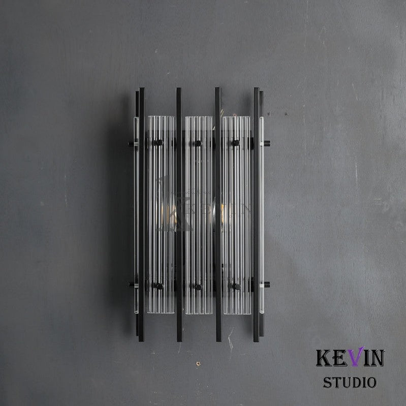 Soria Modern Glass Rectangular Wall Sconce 17"H wall sconce Kevin Studio Inc
