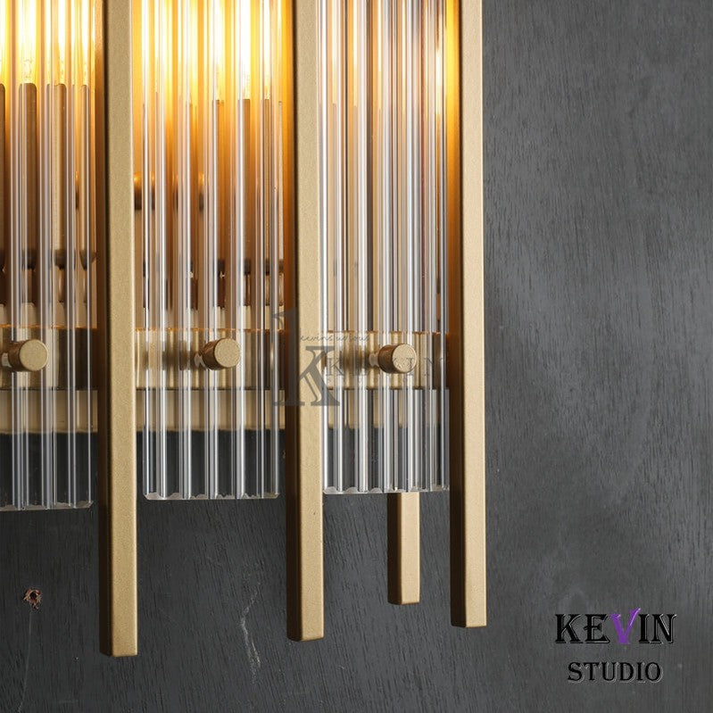 Soria Modern Glass Rectangular Wall Sconce 17"H wall sconce Kevin Studio Inc