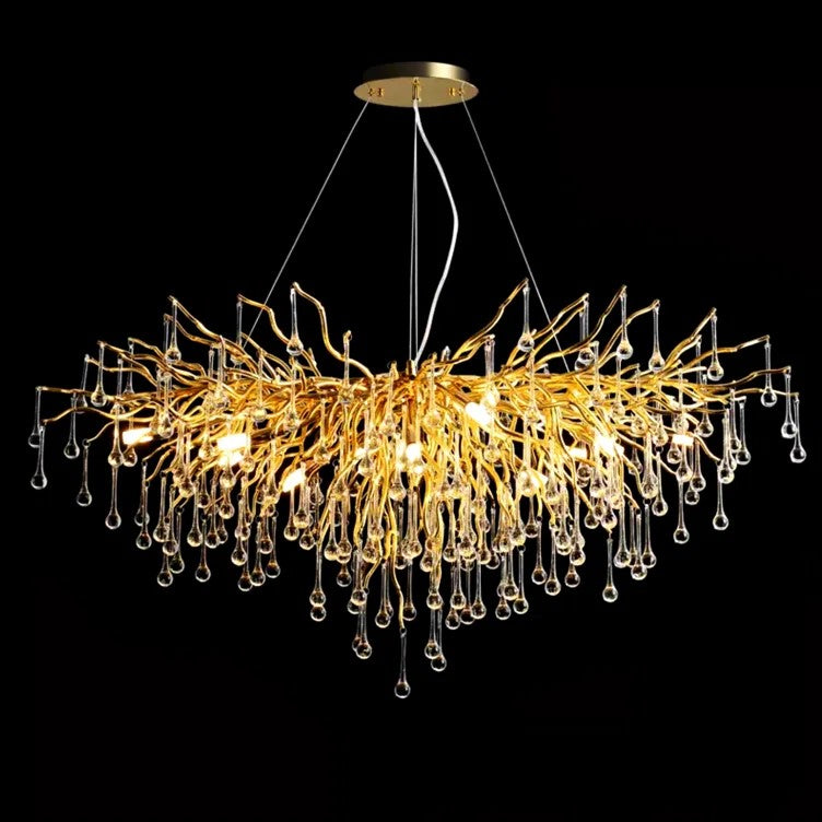 Stunning Tree Branch Crystal Chandelier With Clear Teardrop-shaped Glass Living/Dining Room Ceiling Lamp/Light Chandeliers Kevinstudiolives