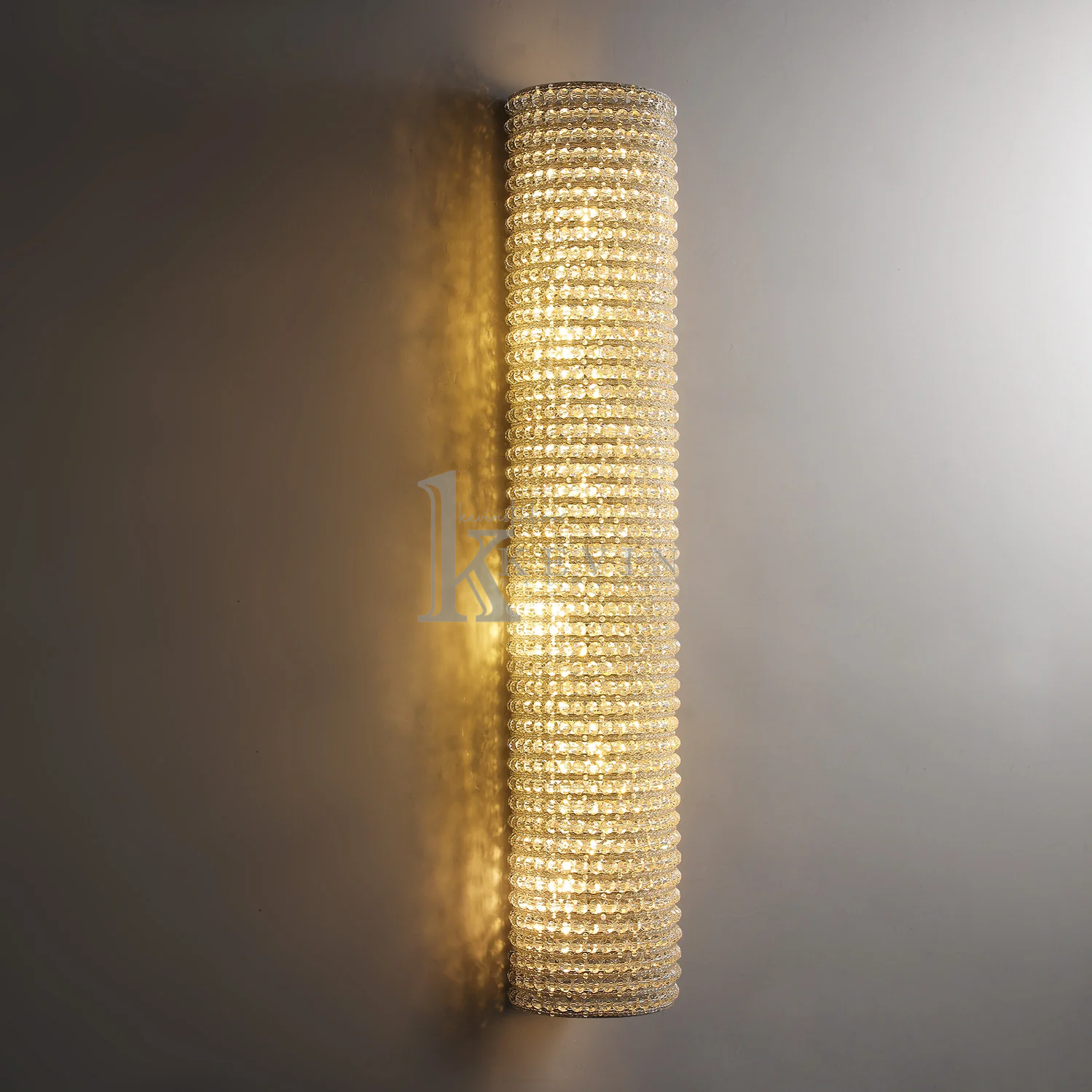 Notus Modern Halo Round Crystal Wall Sconce 36" H wall sconce Kevin Studio Inc Clear