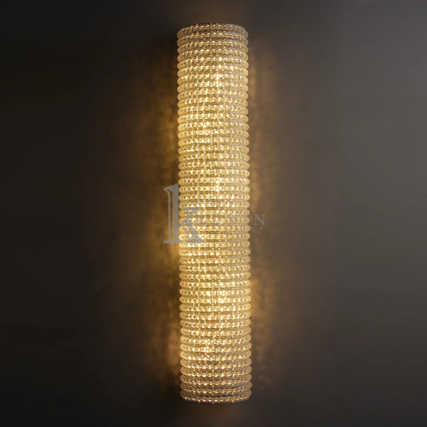 Notus Modern Halo Round Crystal Wall Sconce 36" H wall sconce Kevin Studio Inc