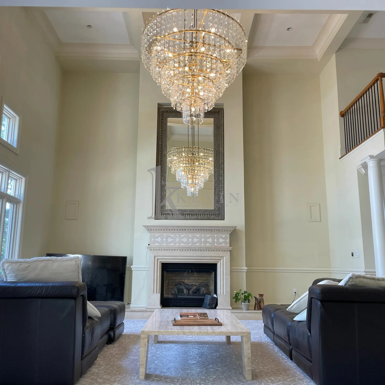 Momela Modern Tiered Round Crystal Chandelier 36'', 48", 60" chandelier Kevin Studio Inc