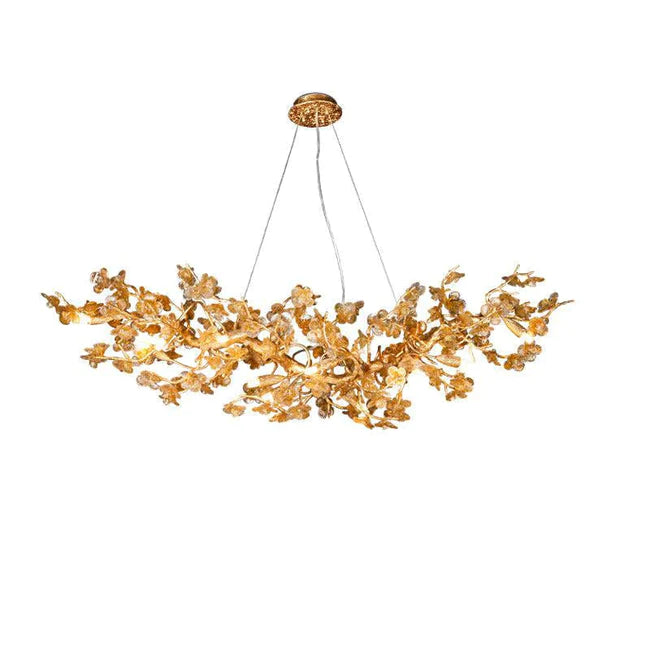 Modern Flower Linear Branch Chandelier Hermanlighting