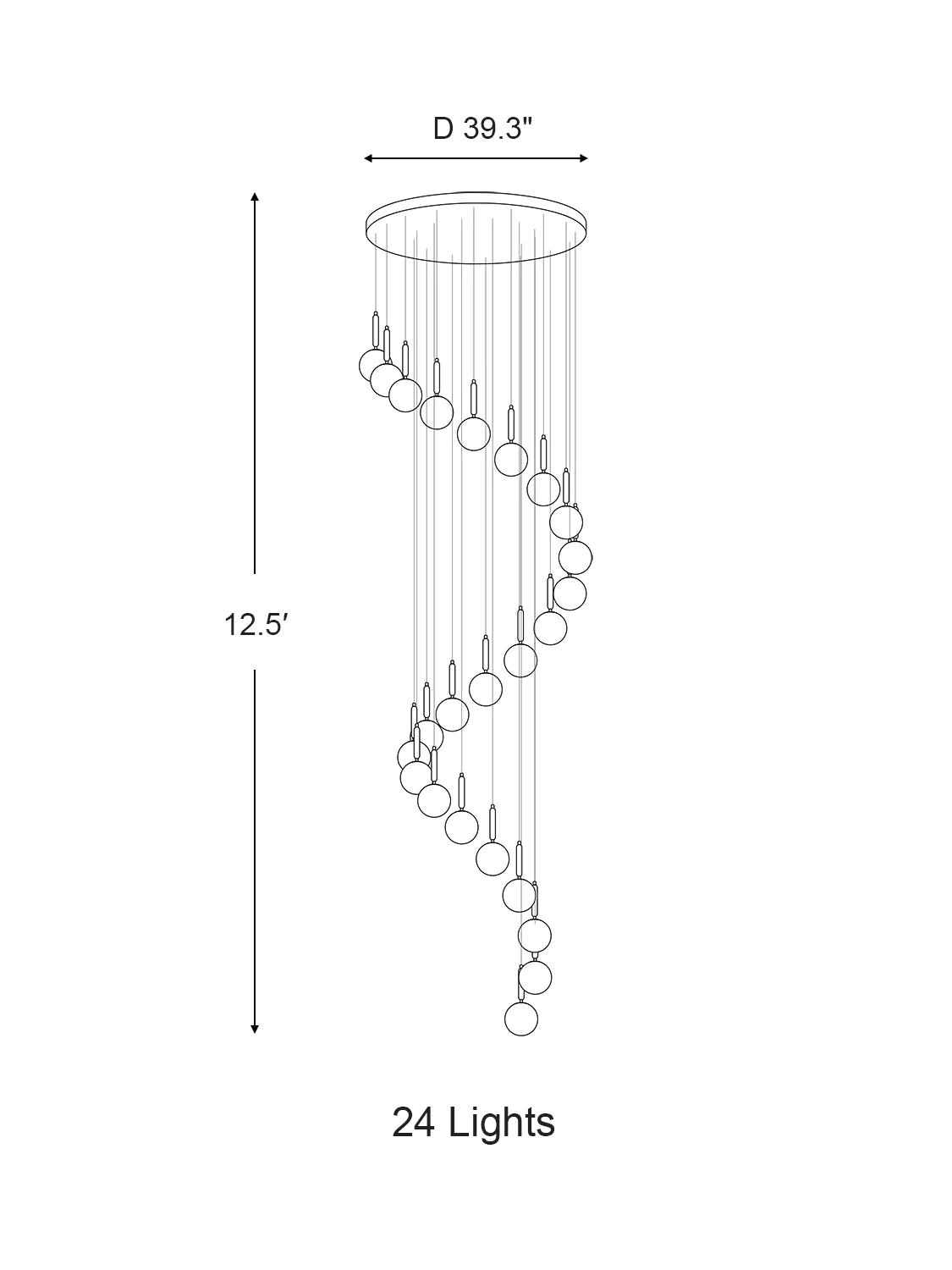 Extra Large Nordic Minimalist Long Pendant Light for Spiral Staircase/High-ceiling Room Chandeliers Kevinstudiolives