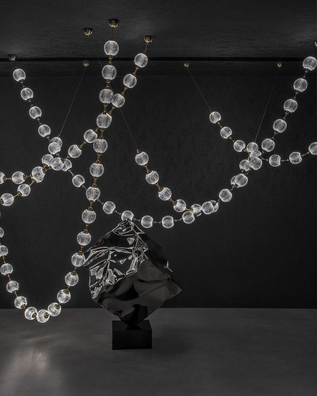 Celeste Shape Necklace Chandelier for Showroom, Staircase Chandeliers Kevinstudiolives