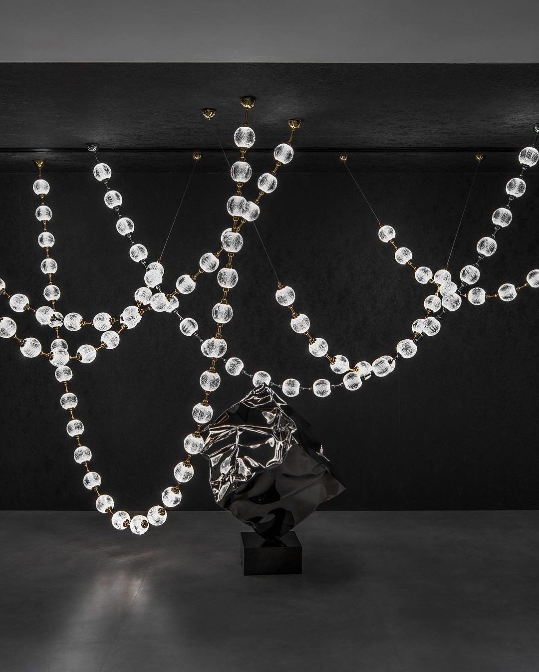 Celeste Shape Necklace Chandelier for Showroom, Staircase Chandeliers Kevinstudiolives