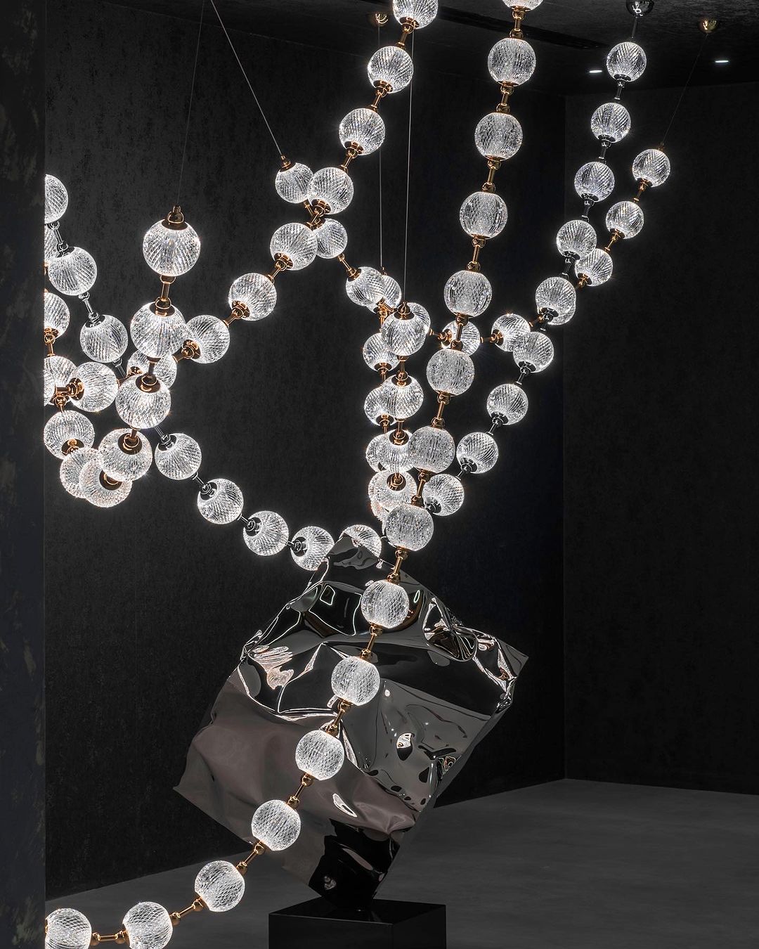 Celeste Shape Necklace Chandelier for Showroom, Staircase Chandeliers Kevinstudiolives