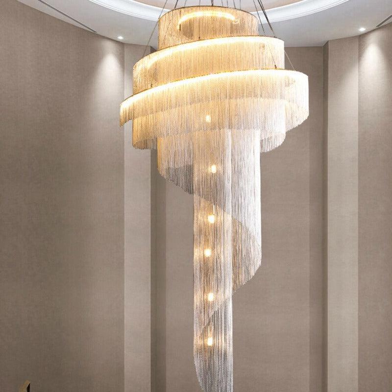 Cadena Chain Tassel Duplex Chandelier