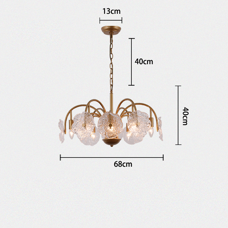 Lysan Vintage Glass Luxury Large Tiered Chandelier For Living Room chandeliers for dining room,chandeliers for stairways,chandeliers for foyer,chandeliers for bedrooms,chandeliers for kitchen,chandeliers for living room Kevin Studio Inc 26.8" Brass