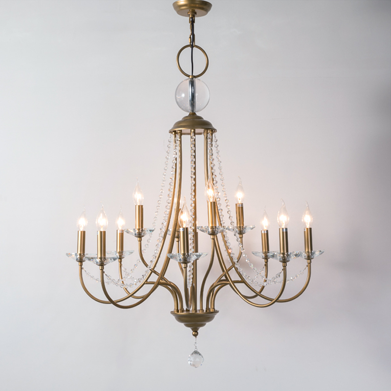 Maelis Classic French Candle Stair Chandelier chandeliers for dining room,chandeliers for stairways,chandeliers for foyer,chandeliers for bedrooms,chandeliers for kitchen,chandeliers for living room Kevin Studio Inc 33.46"