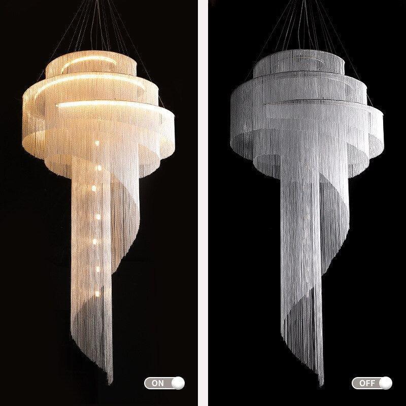 Cadena Chain Tassel Duplex Chandelier