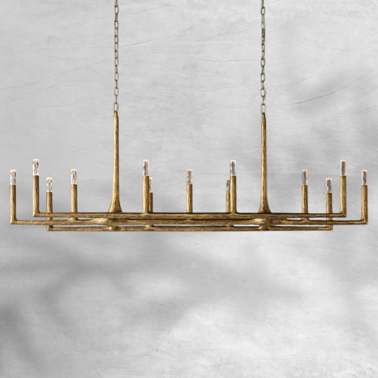Thaddeas Forged Linear Chandelier 54"/72"/96"