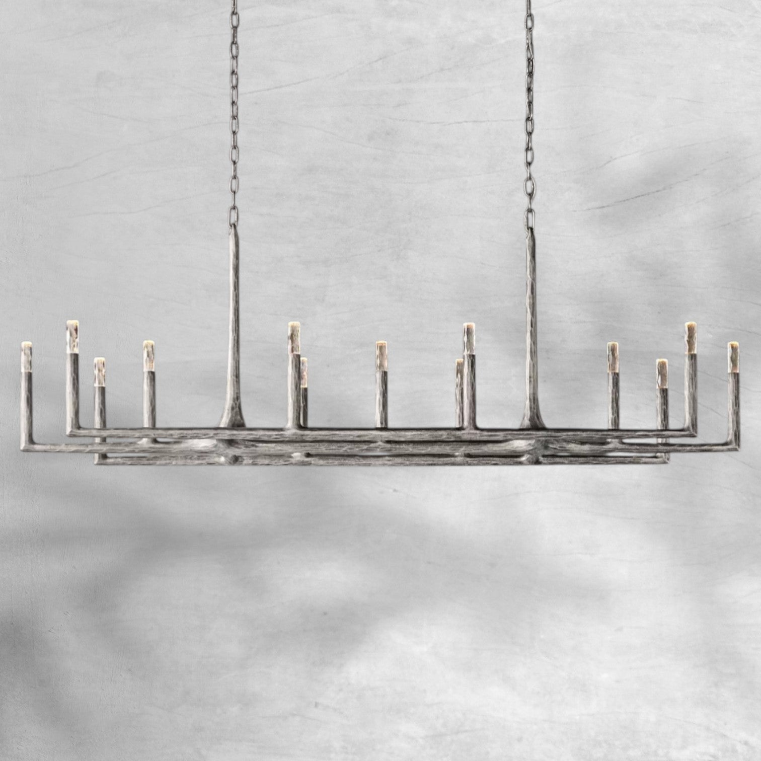 Thaddeas Forged Linear Chandelier 54"/72"/96"