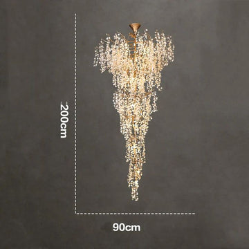 Kevin Spring 2 Story Foyer Brass Branch Chandelier Chandelier Kevinstudiolives 79" H