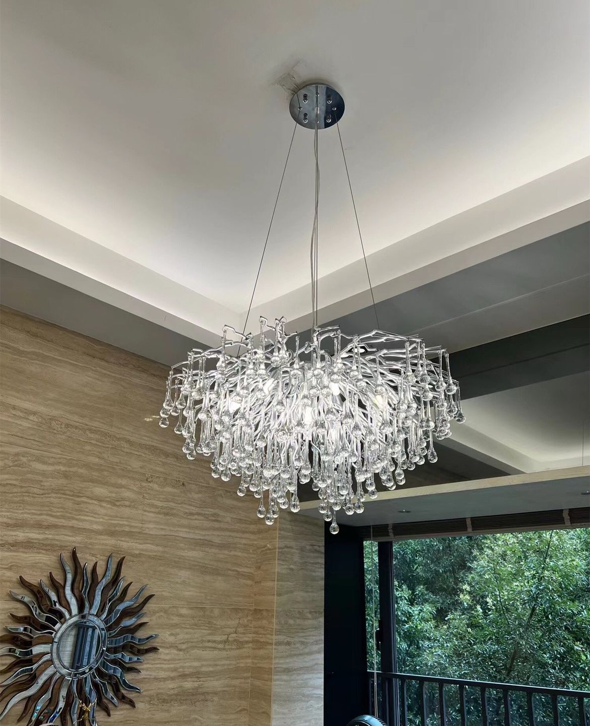 Stunning Tree Branch Crystal Chandelier With Clear Teardrop-shaped Glass Living/Dining Room Ceiling Lamp/Light Chandeliers Kevinstudiolives