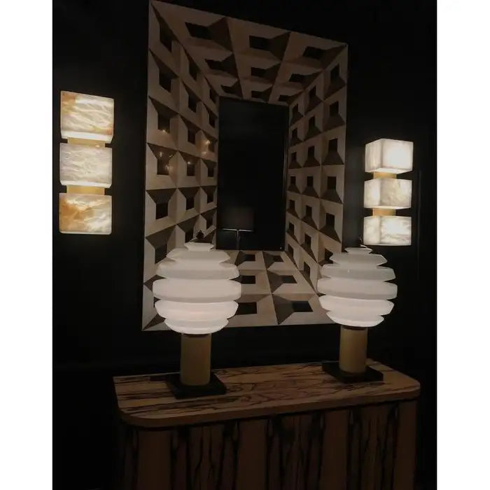 Alabaster Cubes Wall Sconce Kevin Studio