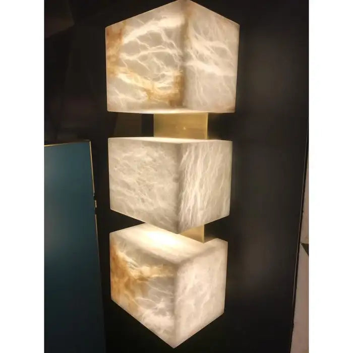 Alabaster Cubes Wall Sconce Kevin Studio