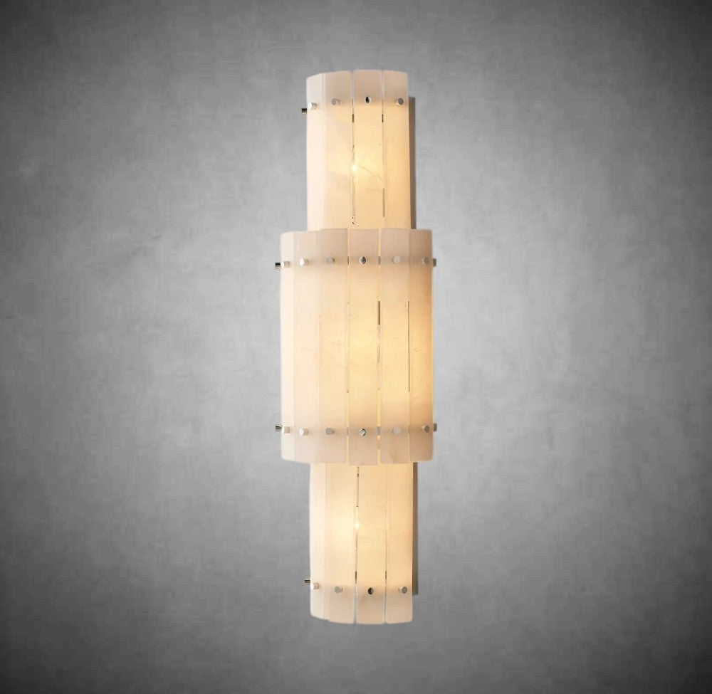 Sun Marcus Alabaster Grand Round Sconce