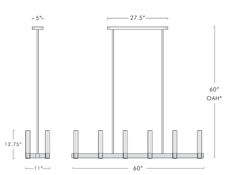 Penamont Linear Chandelier chandeliers for dining room,chandeliers for stairways,chandeliers for foyer,chandeliers for bedrooms,chandeliers for kitchen,chandeliers for living room Kevin Studio