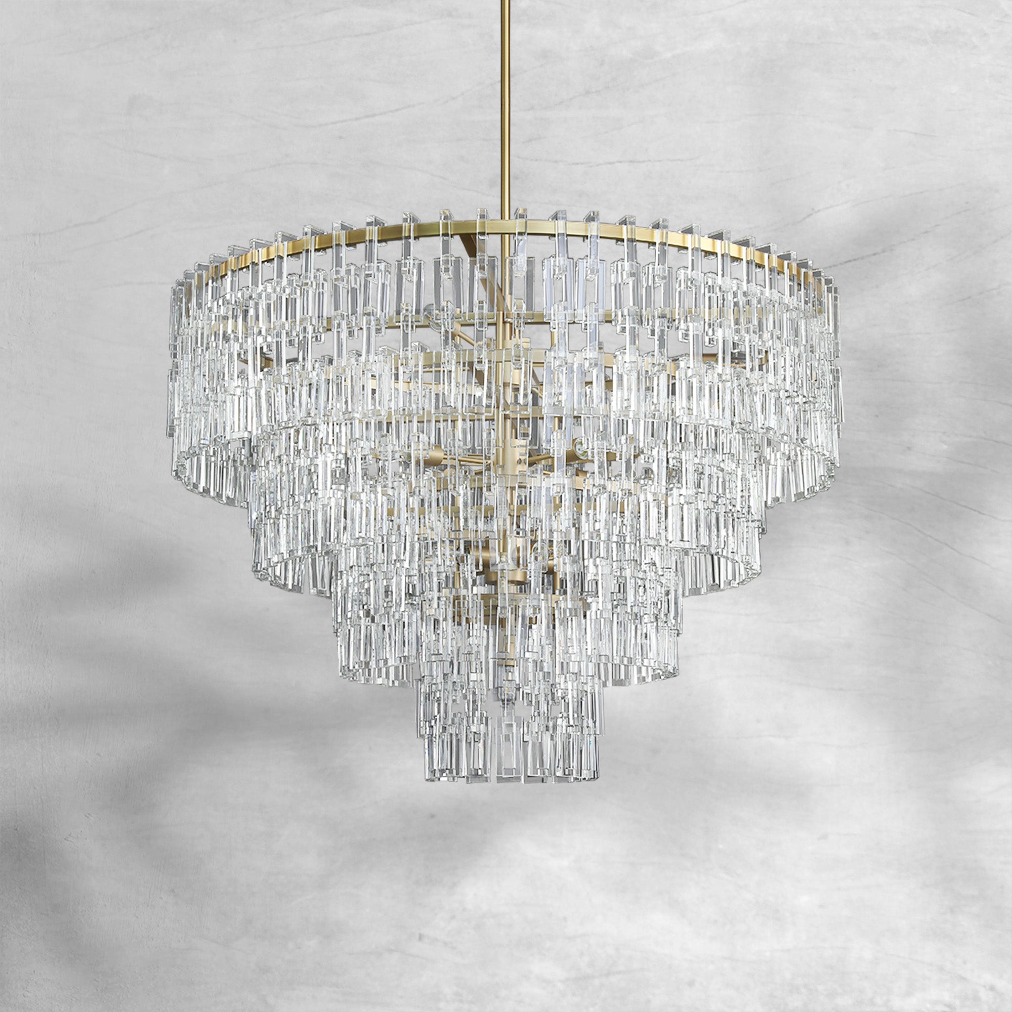 Marigan Modern Tiered Round Crystal Chandelier 36'', 48", 60"