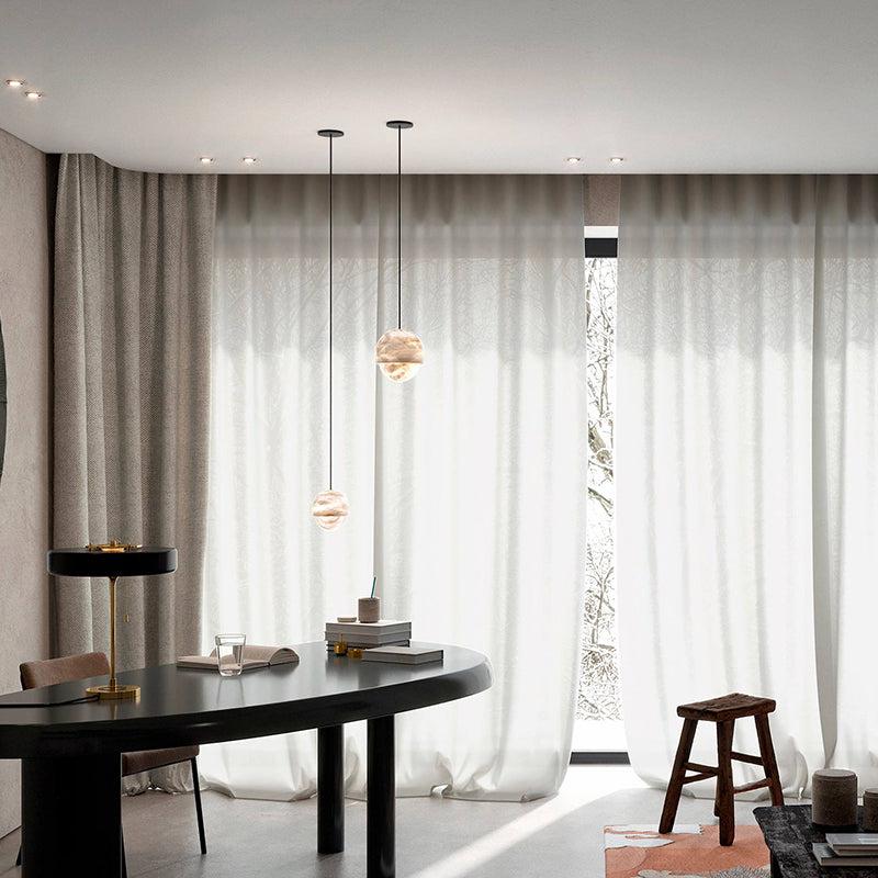 Modern Alabaster Yoko Pendant Light, Upscale Alabaster Pendant Lamp For Living Room Pendant Light Kevinstudiolives