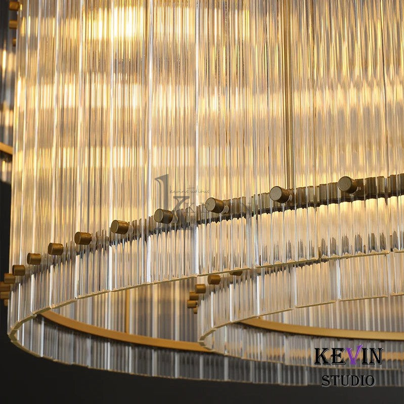Soria Modern Glass Round Chandelier 22", 37", 48", 60" chandelier Kevin Studio Inc