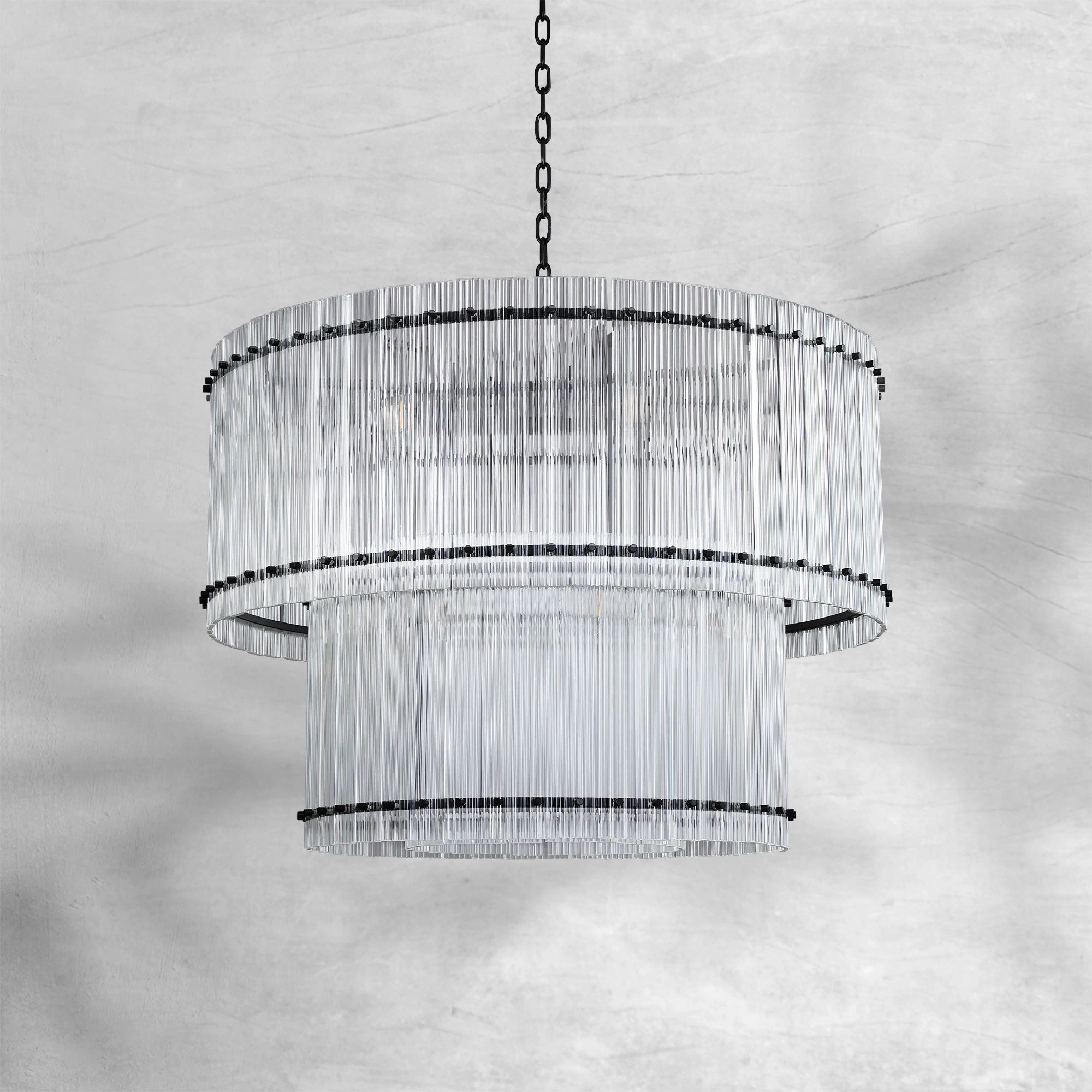Sun Marcus Two-Tier Glass Round Chandelier 22", 37", 48", 60"