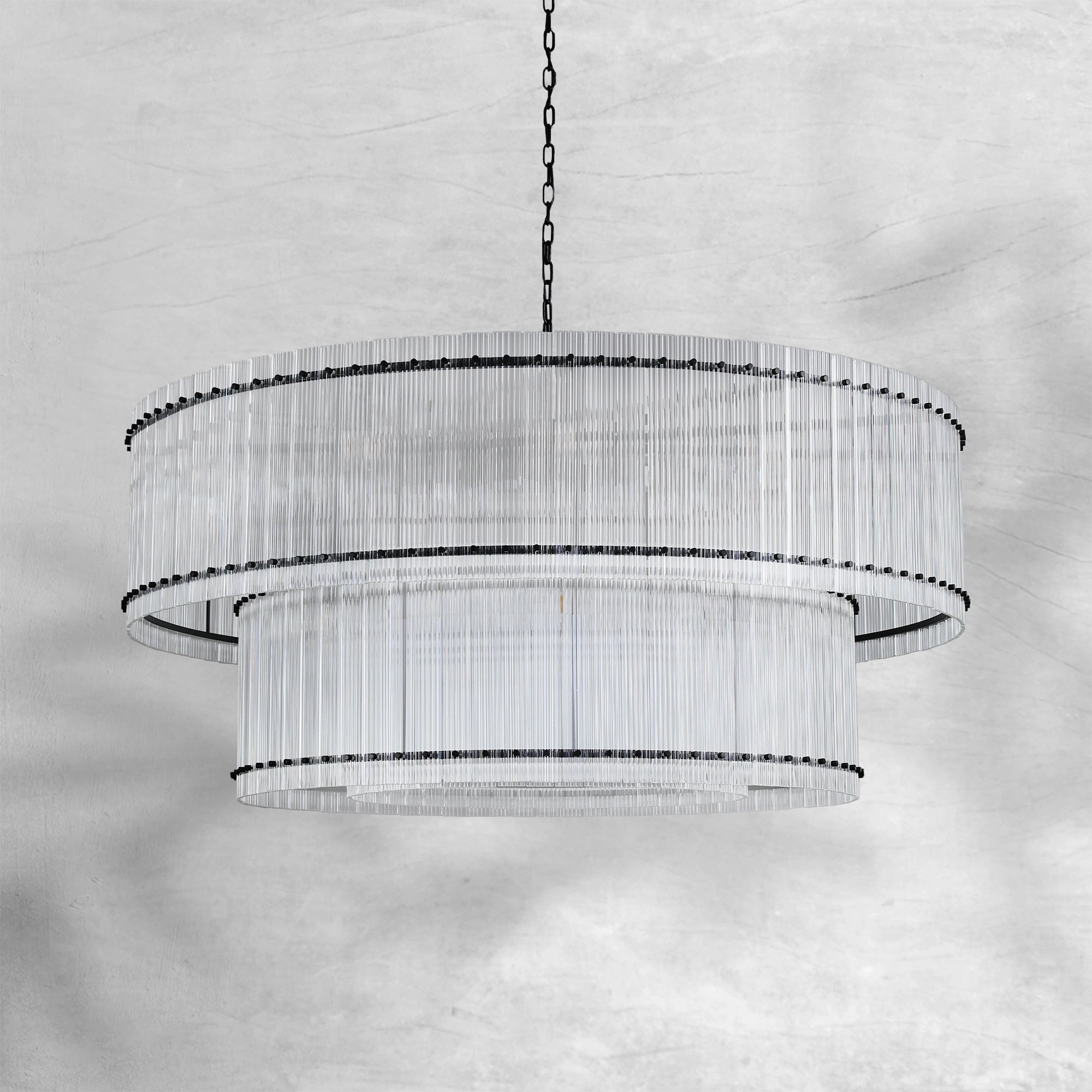 Sun Marcus Two-Tier Glass Round Chandelier 22", 37", 48", 60"