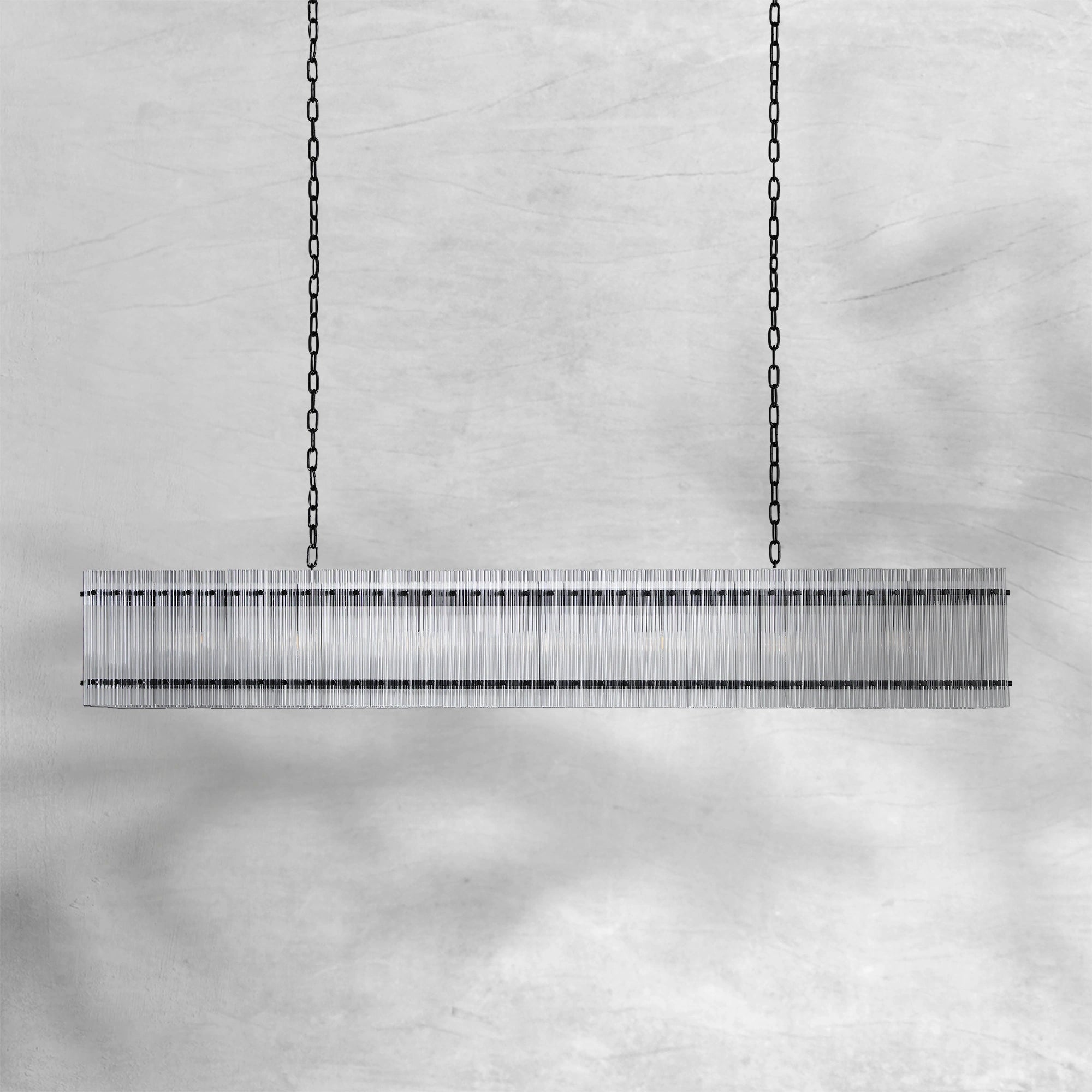Sun Marcus Glass Rectangle Chandelier 54", 72"