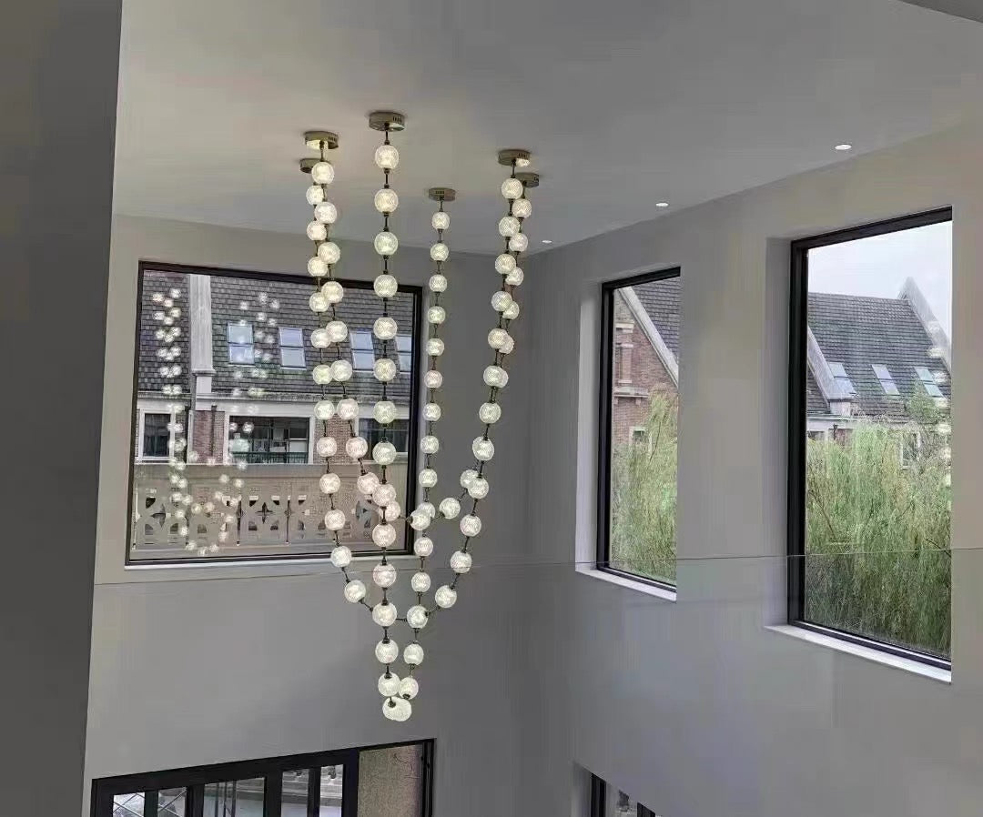 Celeste Shape Necklace Chandelier for Showroom, Staircase Chandeliers Kevinstudiolives