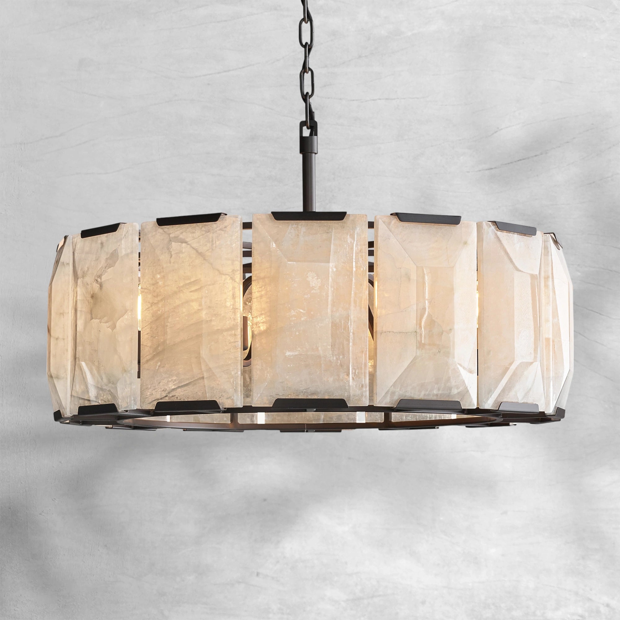 Harlew Calcite Round Chandelier 19"/31"/43"/60"