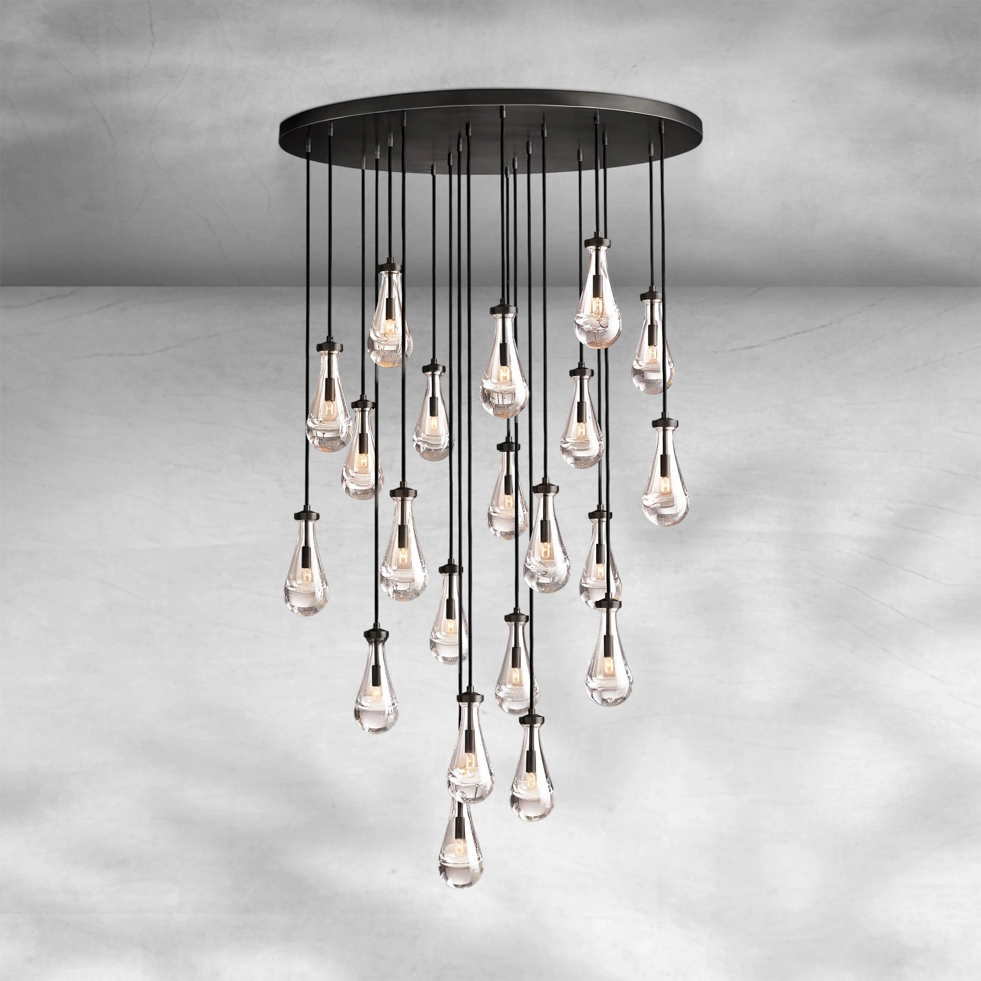 Raindrop Round Chandelier 18" 36" 47" 60"