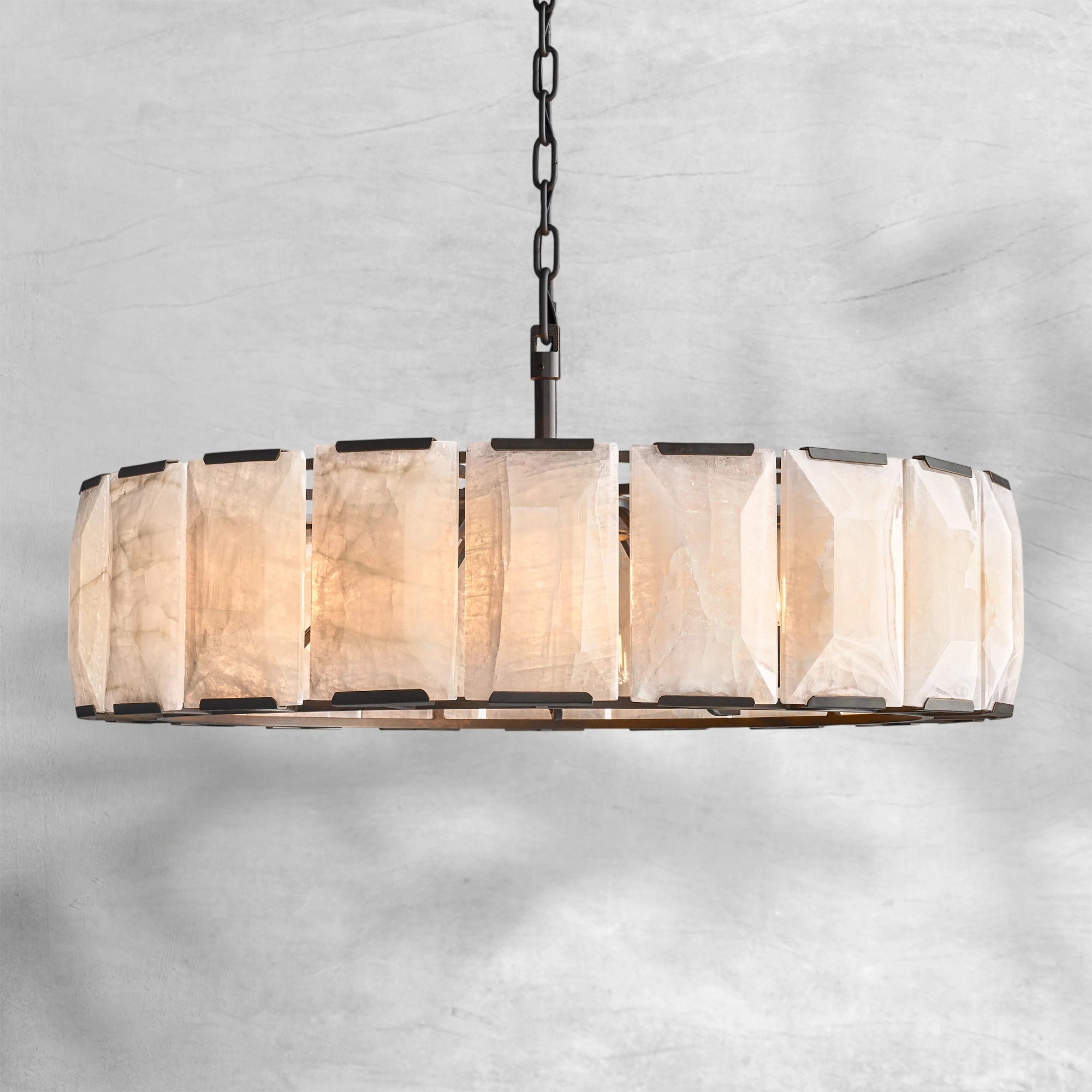 Harlew Calcite Round Chandelier 19"/31"/43"/60"
