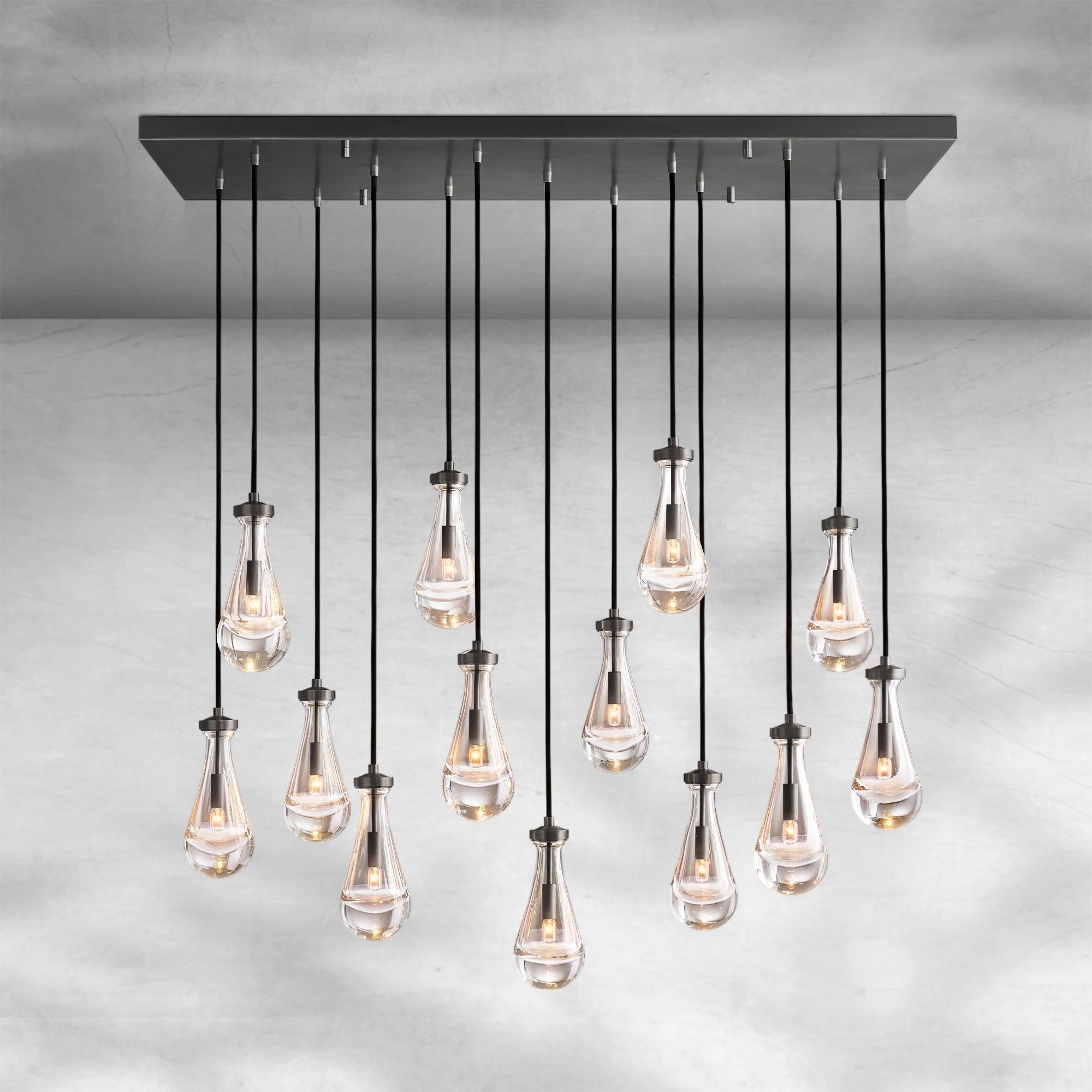 Raindrop Modern Linear Chandelier 54", 72"