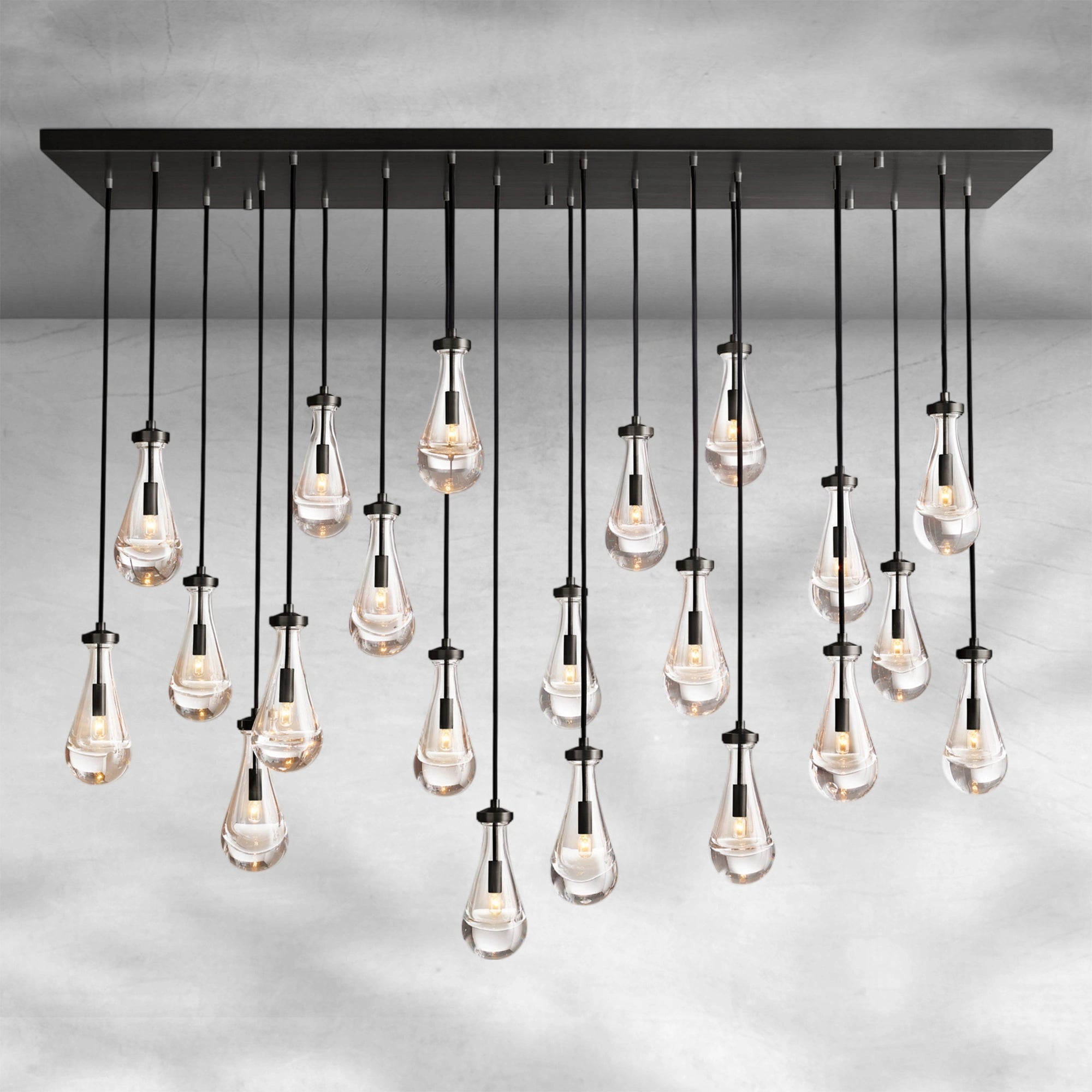 Raindrop Modern Linear Chandelier 54", 72"