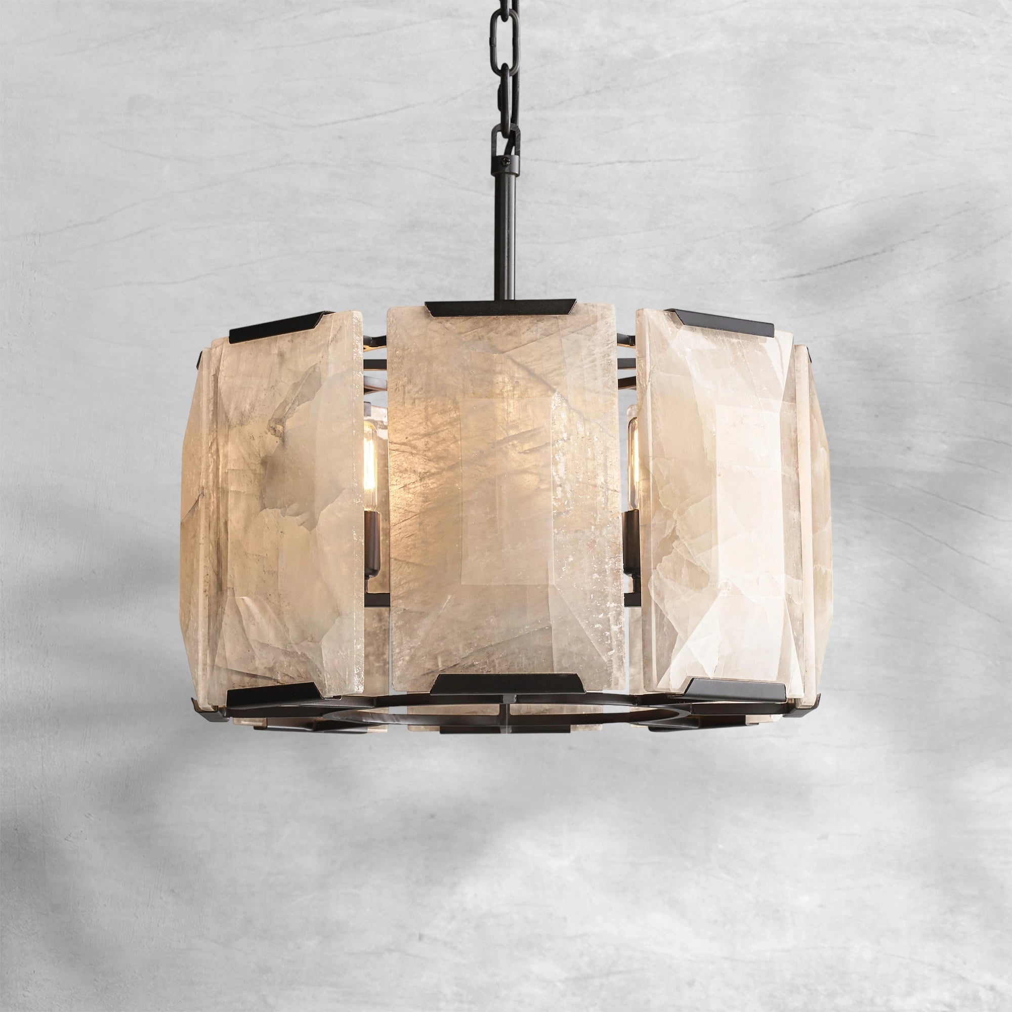Harlew Calcite Round Chandelier 19"/31"/43"/60"