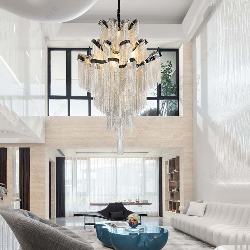 Kevin Glenn Aluminum Chain Tassel Stream Chandelier Chandeliers Kevinstudiolives